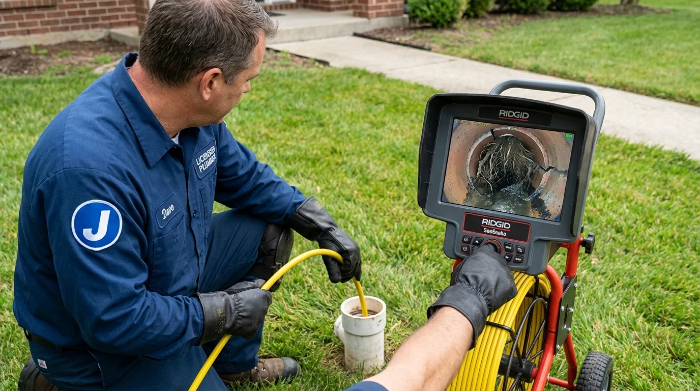 Sewer camera inspection being performed by Johns Plumbing LLC in Diablo