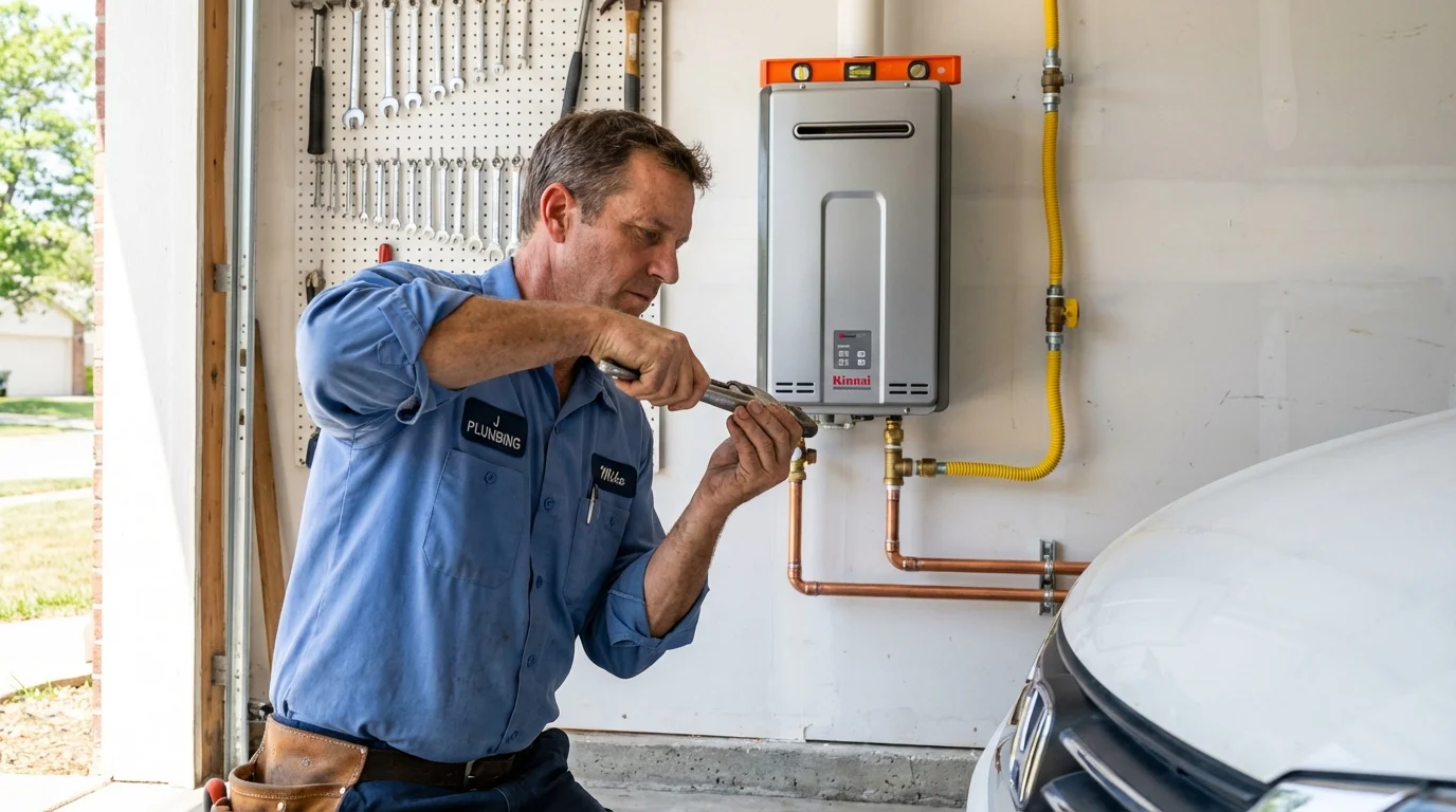 Tankless water heater installation by a Johns Plumbing LLC plumber in Diablo